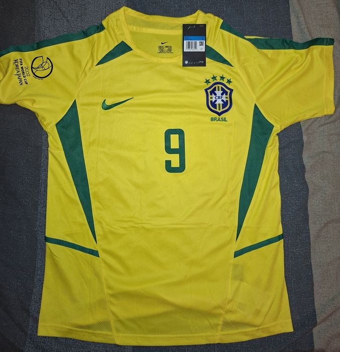 Tricou retro Ronaldo 9, Brazilia, Cupa Mondială  2002, nou nouț, M