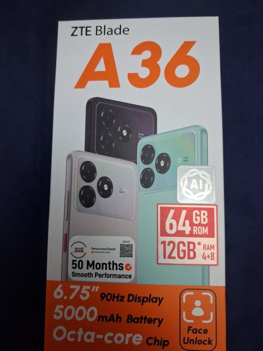 Продам новый ZTE a36