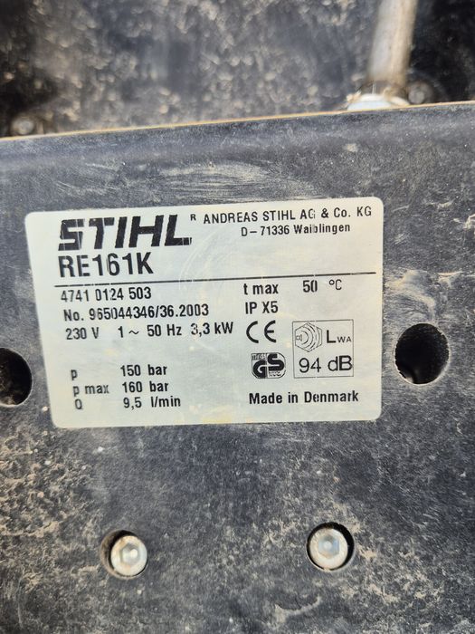 Aparat de spălat cu presiune stihl re 161 k plus profesional  nu karcher