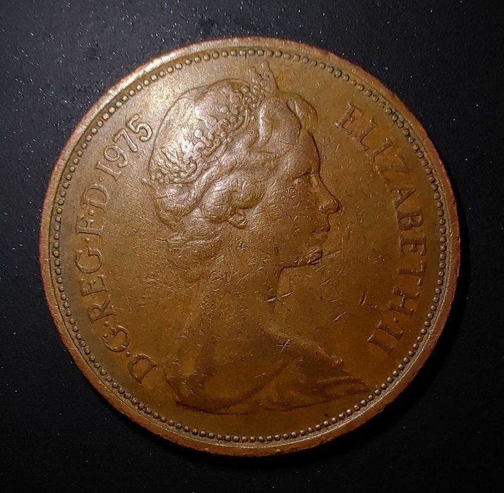 Монета 2 нови пенса, 1975