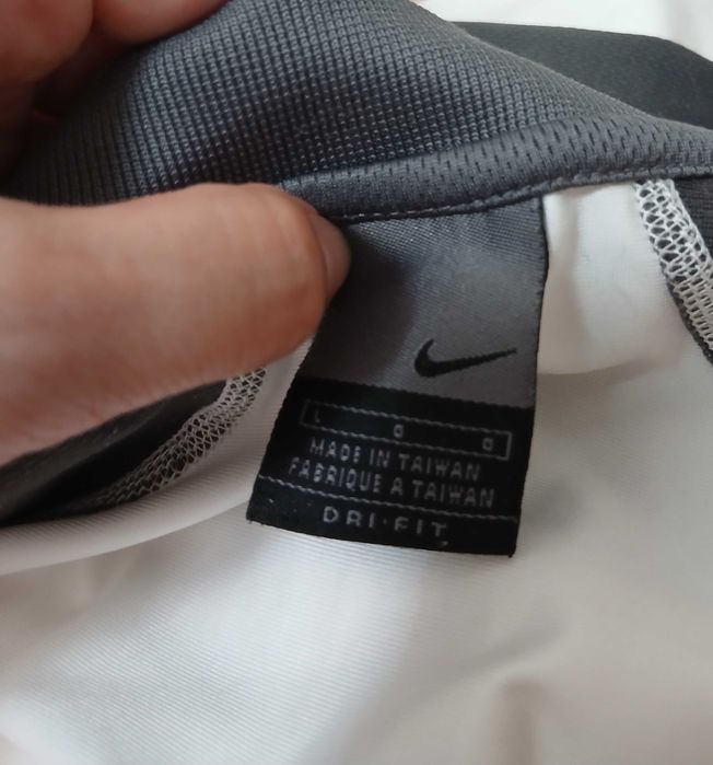 Bluza Nike barbati sport alba cu gri