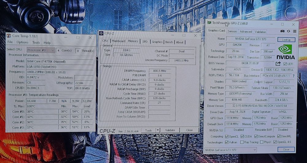 Unitate PC Gaming i7 4770K video 4GB GTX 970 16GB RAM SSD