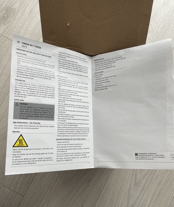 Set fondue NOU 7 piese