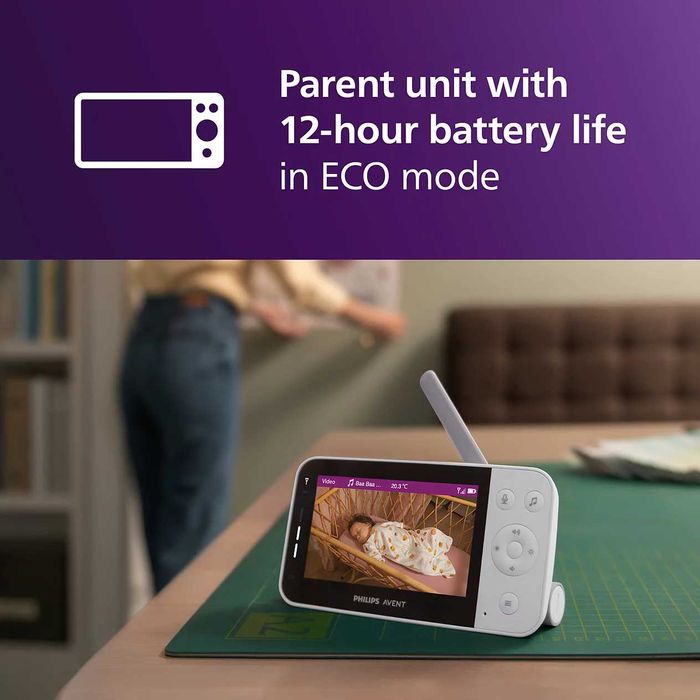 Philips Avent SCD951/26, Видеофон/Бебефон, HD камера, нощно виждане, детекция на движение (Нов, Неразопакован)