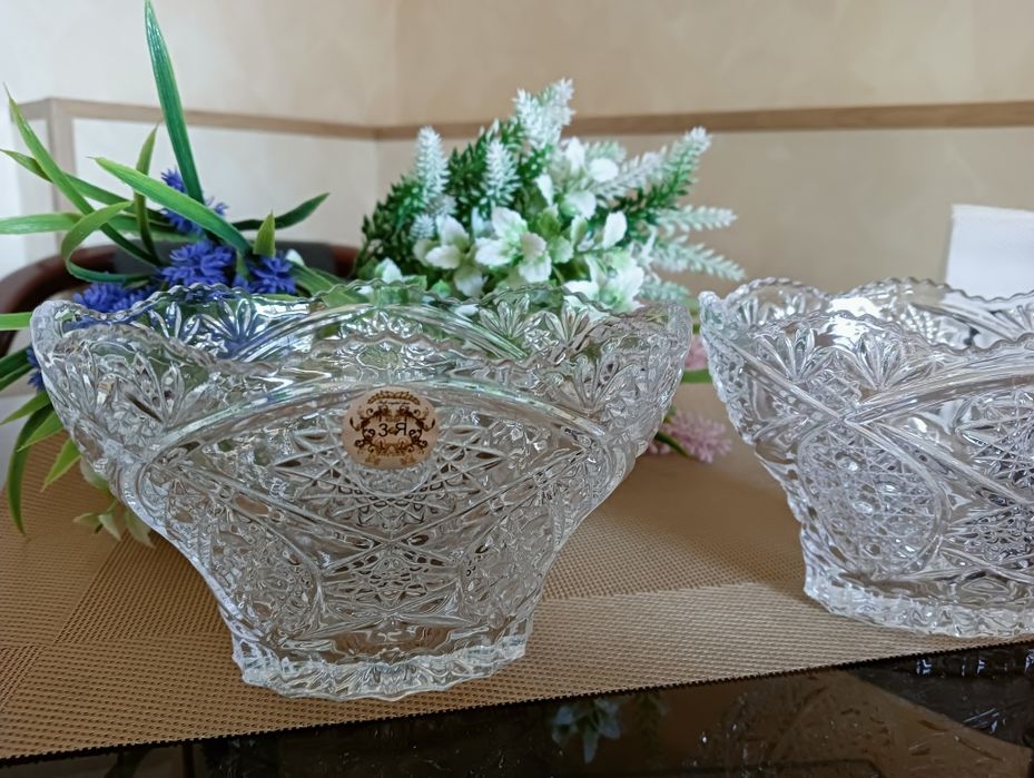 Хрустальные вазочки 6 шт