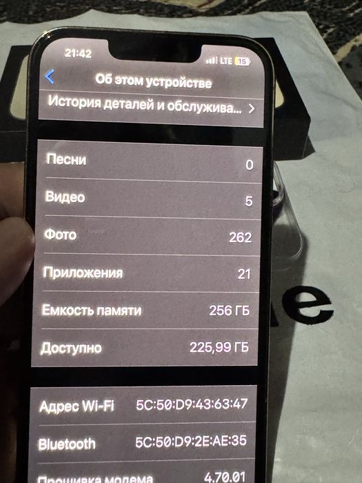 iphone 13 pro gold 256 tali karopka dakument tel ochilmagan 74 yomkost