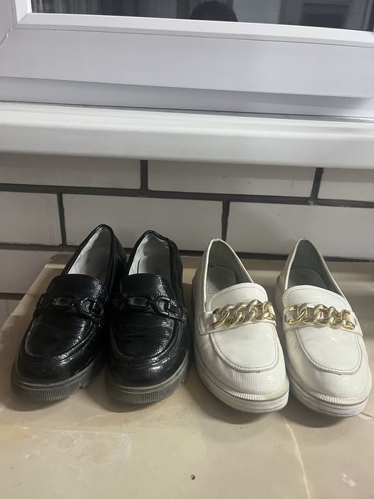 туфли детский ақ қара