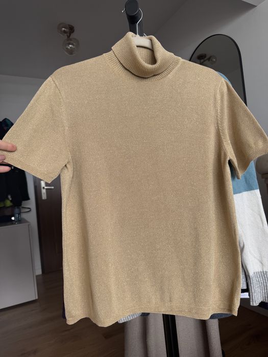 Bluza din 85% matase si 15% fir metalic