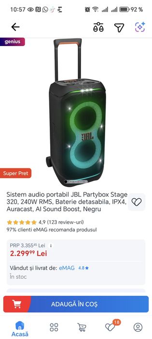 Boxa portabila  jbl 320