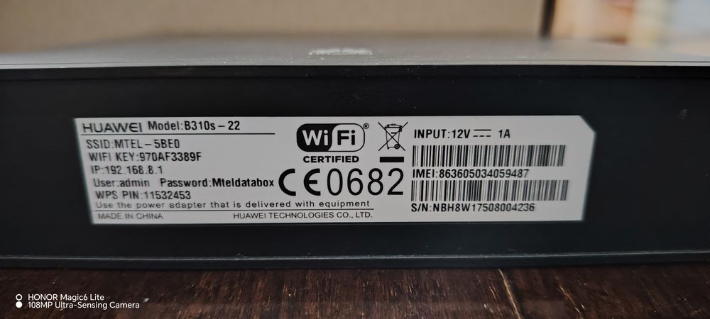 HUAWEI  Model:B310s-22