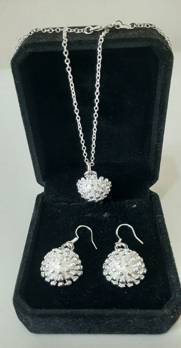 925 Set damă cercei cu lănțișor