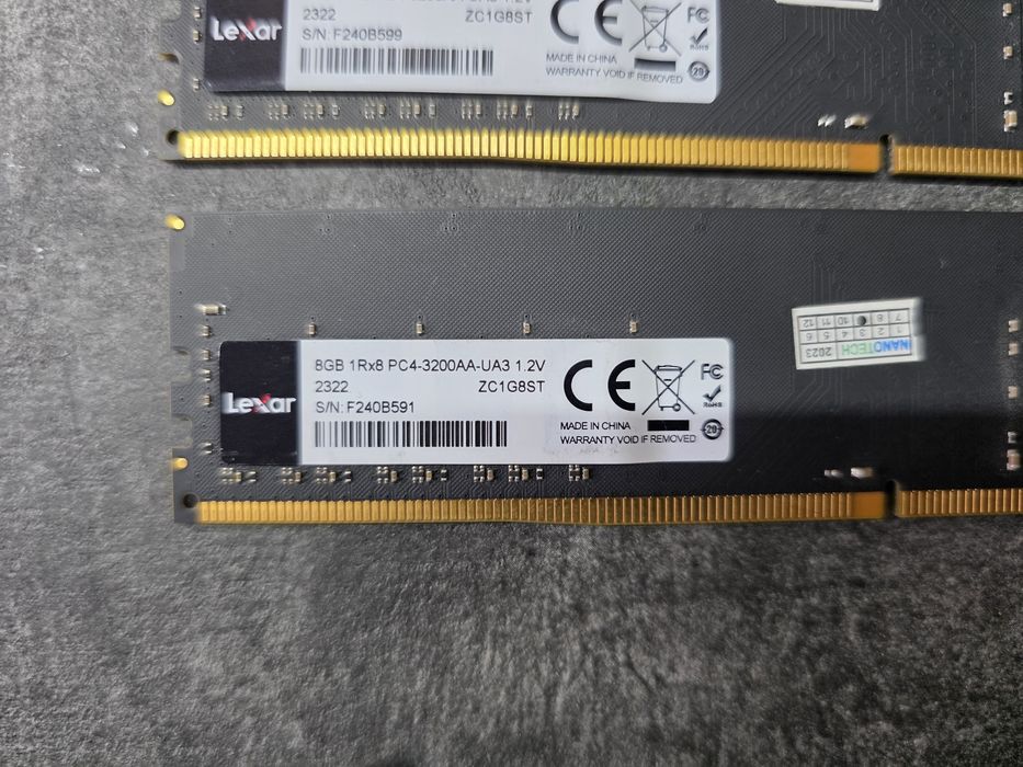 Оперативная память ОЗУ Lexar 2x8 16gb DDR4. Возможен обмен. Доставка.