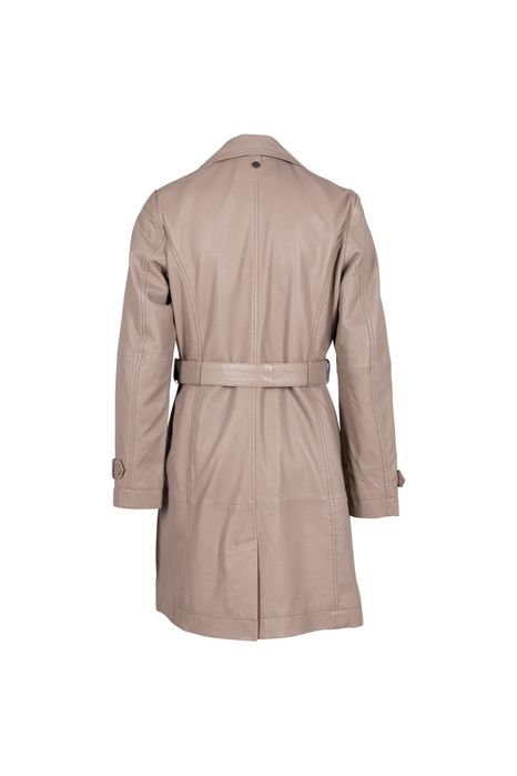 Geaca Lunga de Piele Dama Mauritius Bej GWLeur