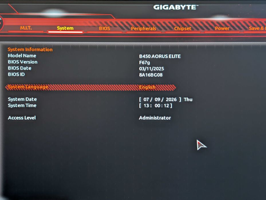 Placa de baza Gigabyte B450 AORUS ELITE