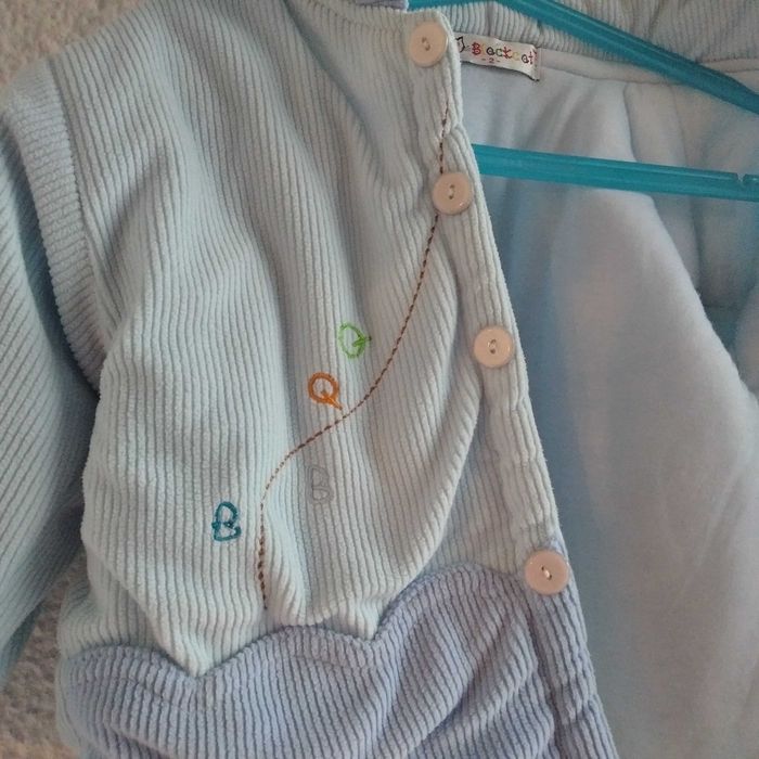 Памучно ватирано палто за бебе до 2 години