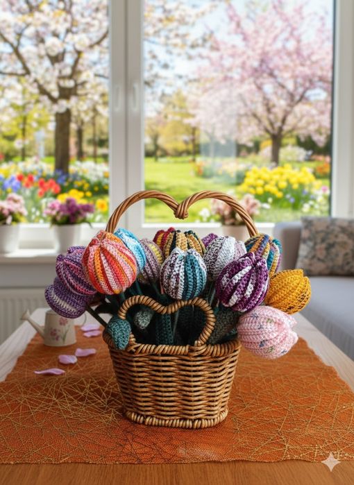 Ръчно изработено плетено цвете– Идеален подарък за 8 март