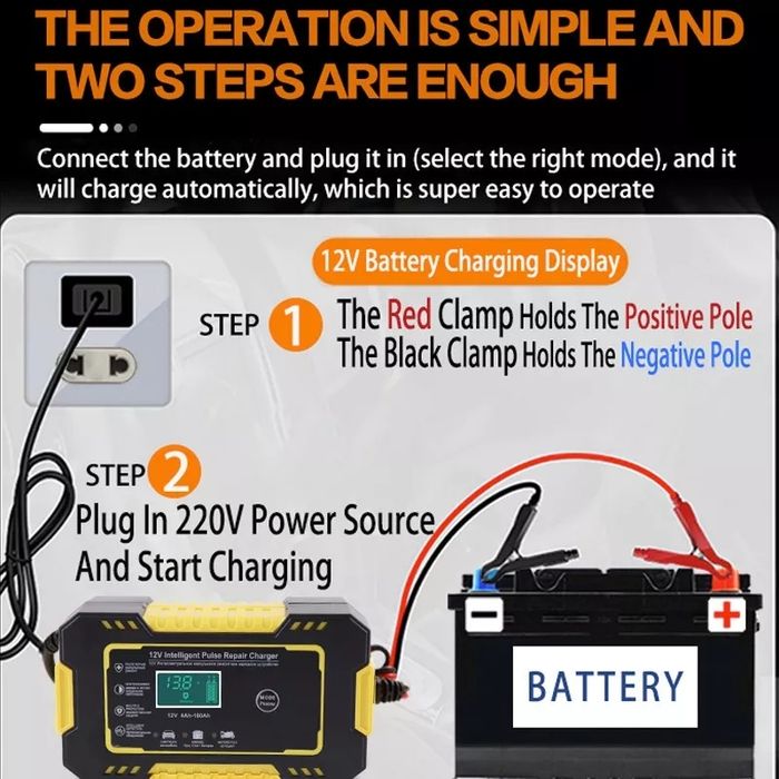 Redresor inteligent încarcare acumulator Auto 6 sau 12 volți