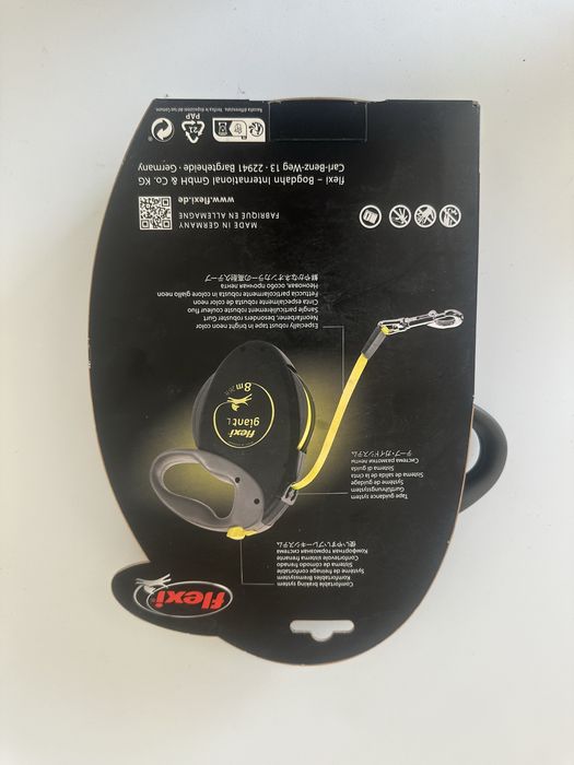 Lesa FLEXI Comfort, lesă bandă retractabilă câini, nylon, albastru, L(50kg, 8m)