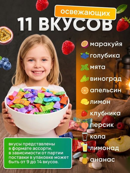 Конфеты с витамином С без сахара, освежающие