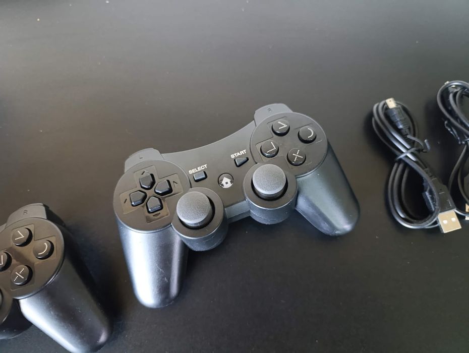 pachet de 2 controllere  Diswoe wireless  pentru PS3 Playstation 3  PC cu soc dual  axa giroscopica Bluetooth controler wireless reincarcabil