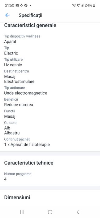 Aparat fizioterapie Body clok Smart Tens NOU