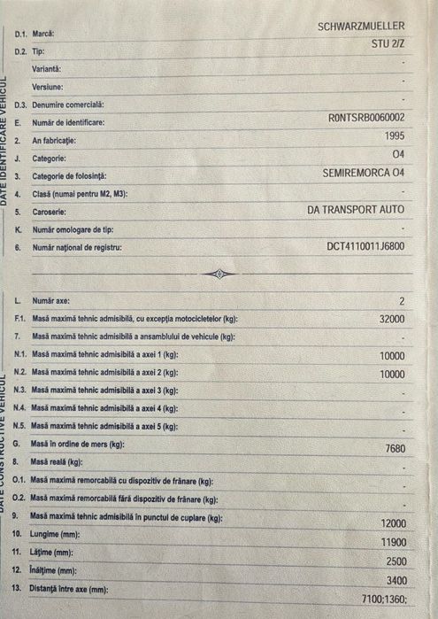 Vând ansamblu Cap tractor cu trailer