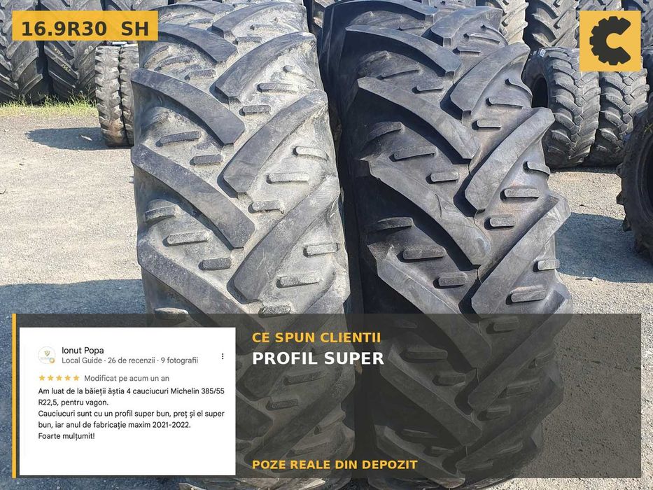 Cauciucuri 16.9R30 420/85R30 Kleber Anvelope Tractor PERECHE SH TVA