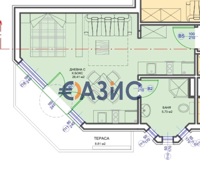 Продава се Едностаен апартамент в с. Кошарица, Област Бургас - 73 кв.м за 504 €/кв.м - Снимка #4