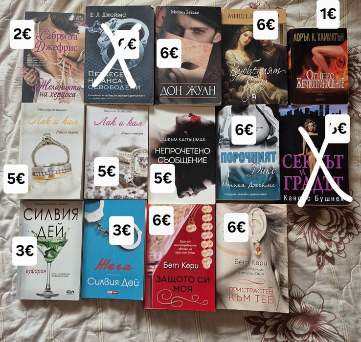 Книги предимно романи