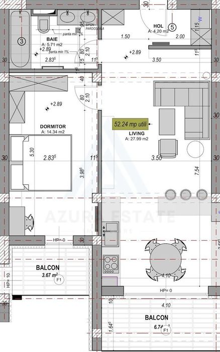 Apartament premium 2 camere utilat premium in Cristian