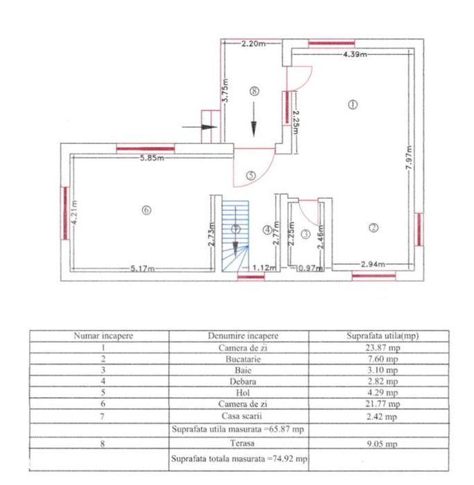 Casa individuala, 130 mp, teren 287 mp, zona Cetatii