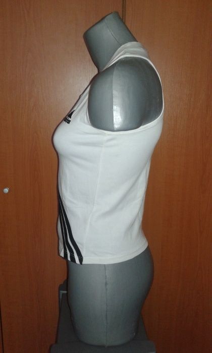 Tricou /Bluza kimono / Maiou alb cu negru Adidas , M