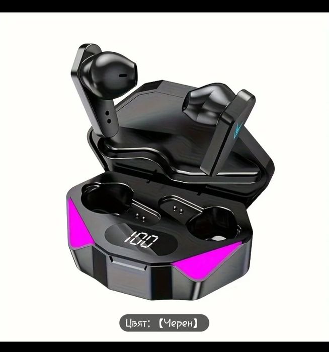 Готина геймърска Bluetooth слушалка с цифров дисплей, завладяващ 3D звук за различно игрово преживяване