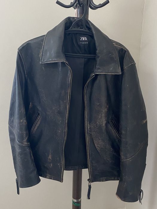 Кожаная куртка zara