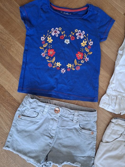 Комплект от къси панталони/дънки с близки, лято, 2-3 години Некст