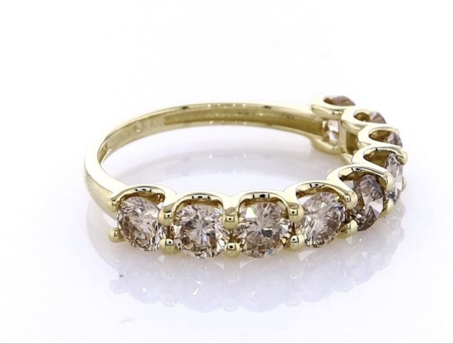 Inel din aur 14K cu 9 diamante naturale de 1,83 ct. certificat IGI