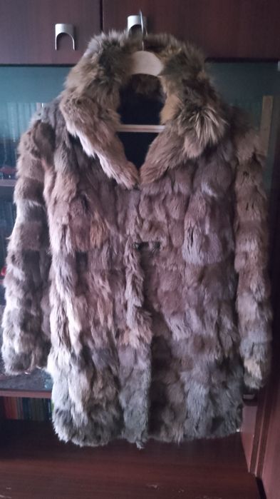 Дамско палто естествен косъм.