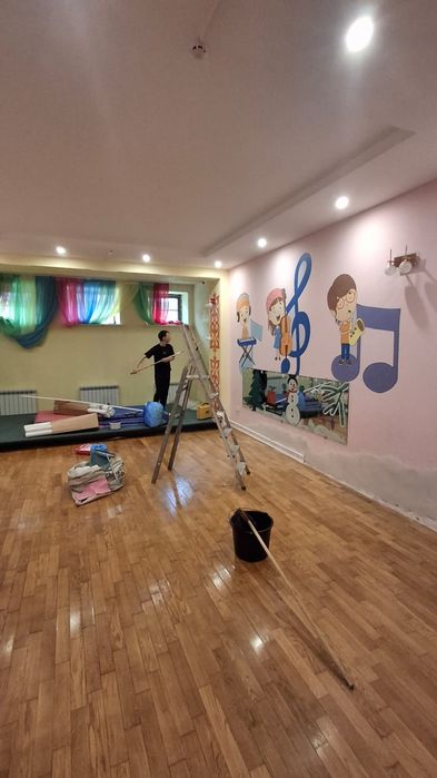 Шпаклевка стен под обои Алматы