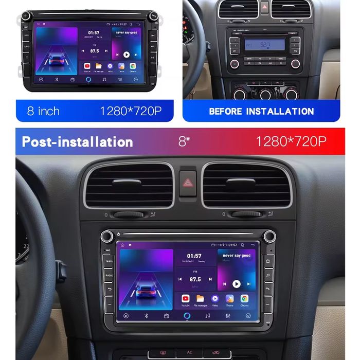 Мултимедия 8 инч VW Golf 5 6 Touran Passat Tiguan CarPlay Android Auto