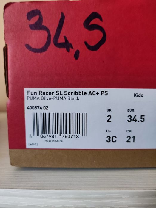 Puma Fun Racerbномер 34.5