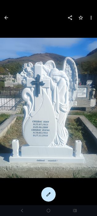 Monumente funerare, cruci marmură