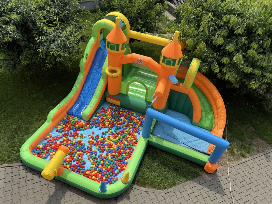 Castel Gonflabil - 2 Tobogane - Football Kingdom