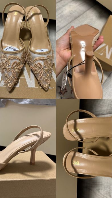 Туфли Zara с удобным каблучком