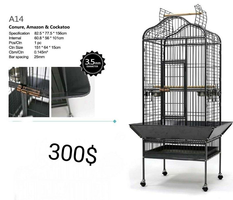 Qafaslar .Kletkar .barcha turdagi qushlar uchun