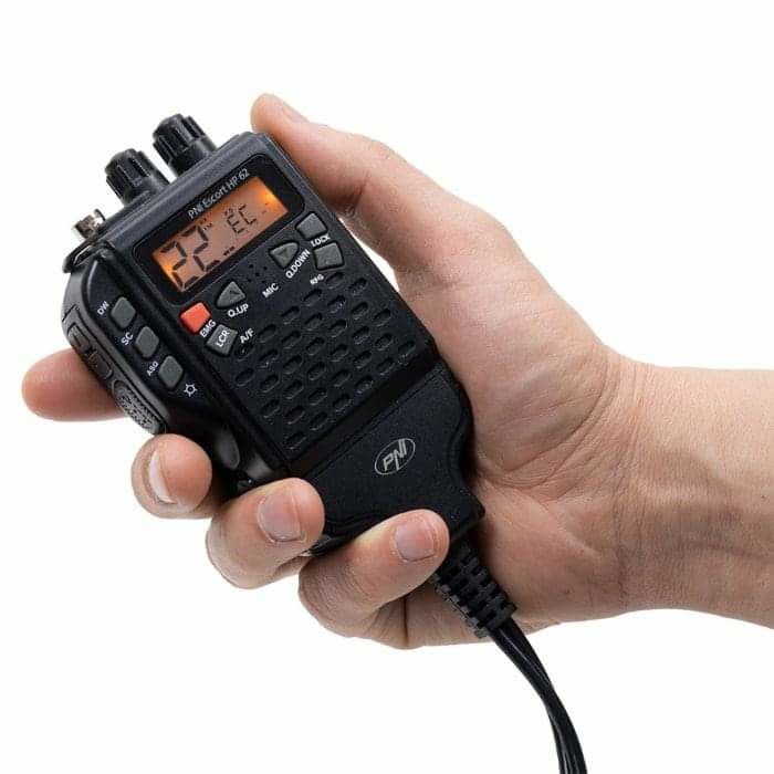 STAȚIE RADIO CB PORTABILĂ HP62: putere de emisie 4W, 12V, AM-FM, ASQ.