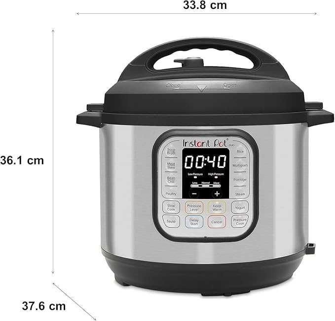 Мултикукър Instant Pot Duo 8л, 1200W, 13 автоматични програми, 37,6x33,5x35,6см