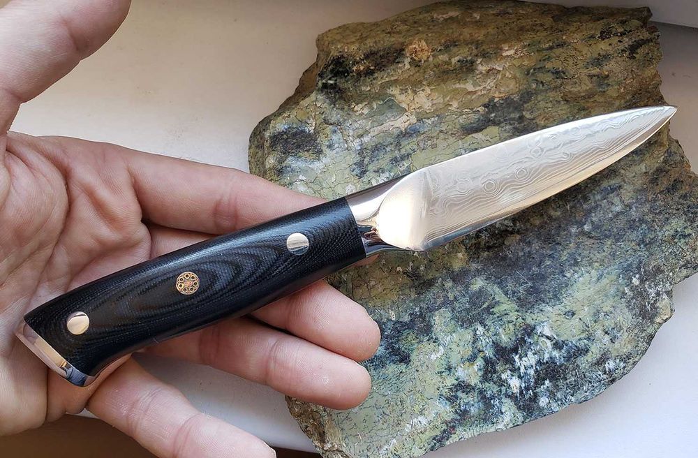 Cutit bucatarie japonez, otel damasc VG10 - vanatoare, pescuit