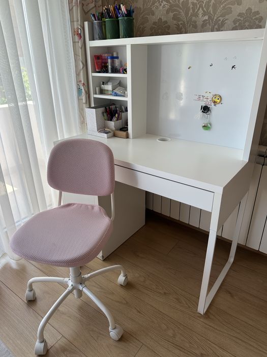 Scaun birou copii, roz deschis ikea