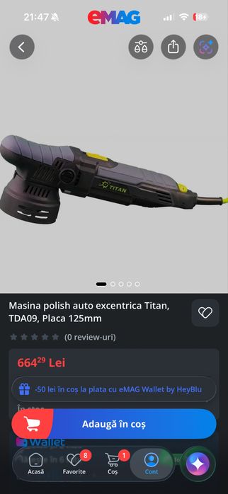 Masina polish auto Titan nouă + accesorii noi