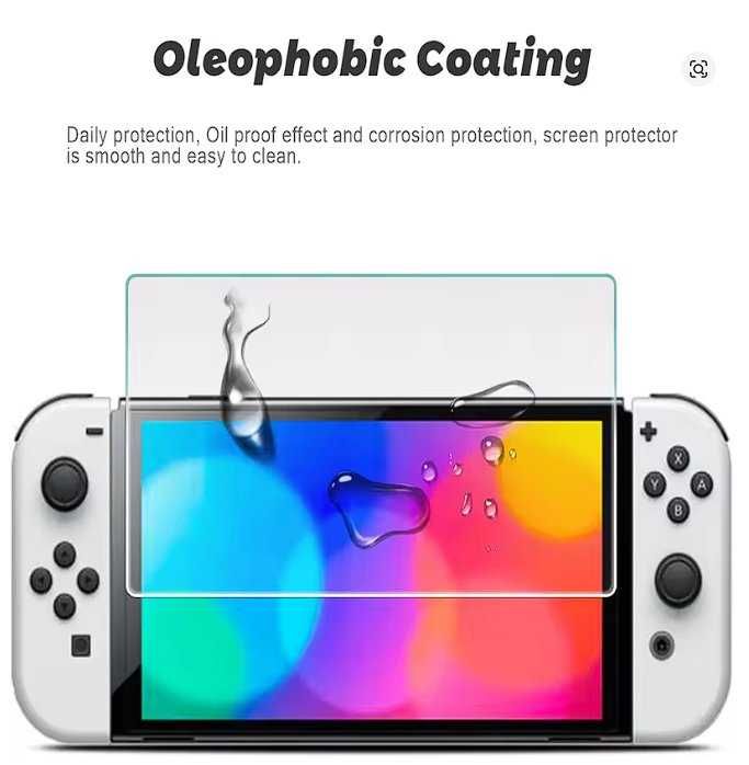 Set x3 folie din sticla securizata pentru ecran Nintendo Switch Oled